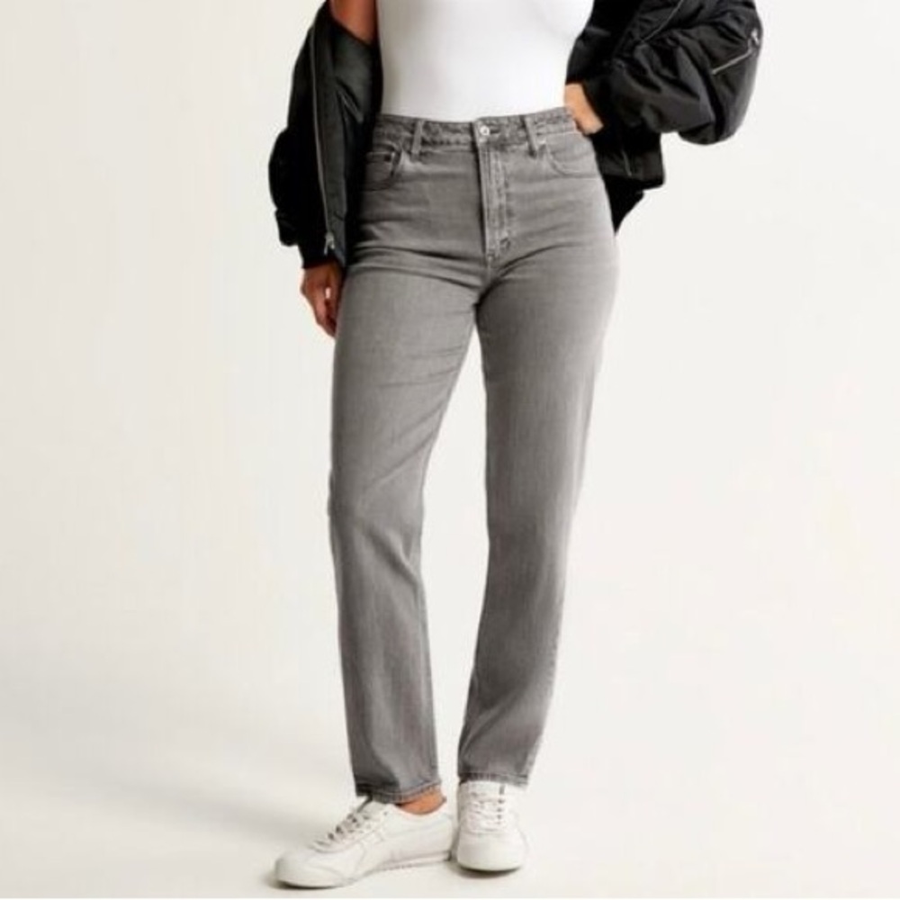 Abercrombie Mom Jeans Grey 32/14S